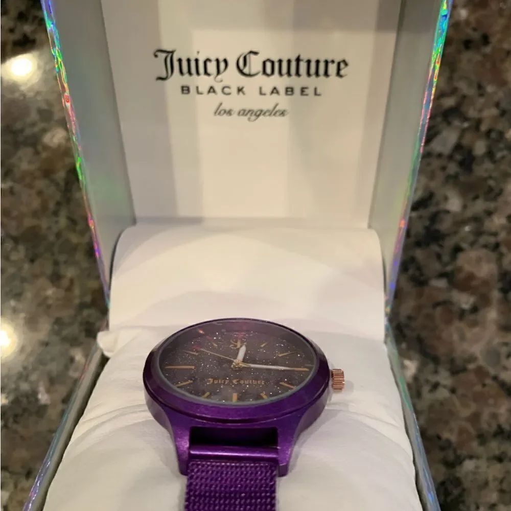 Juicy Couture Los Angeles Black Label Purple Watch NWOT